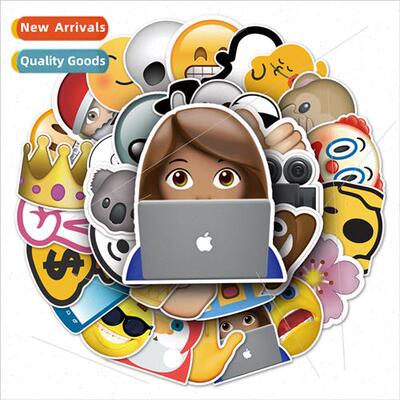 52 emoticons cartoon -repeating stickers luggage tablet wate