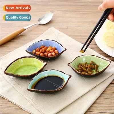 Leaf ceramic small plates kitchen tableware vinegar dish con