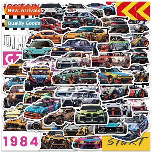50 new cool modified car racing stickers luggage guitar skat
