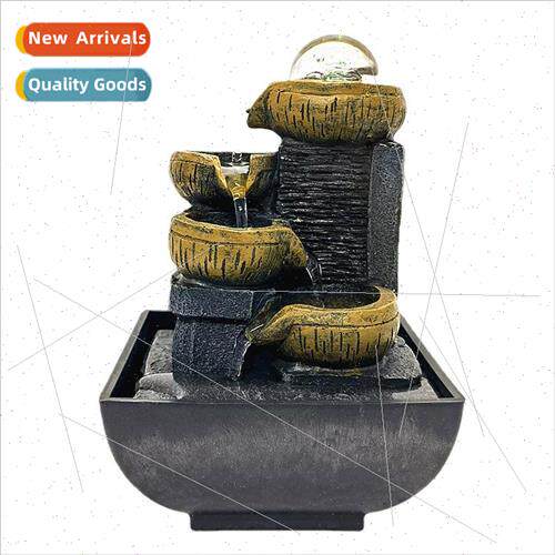 New Resin fountain running water ornaments desktop fountain