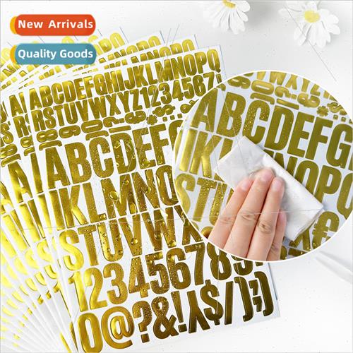 2+4cm hot stamping letter stickers graduation cap DIY waterp