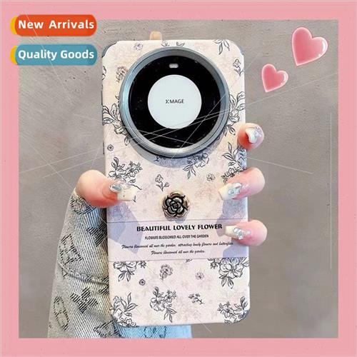 ins sketch flowers three-dimensional camellia 适用 Huawei Ma