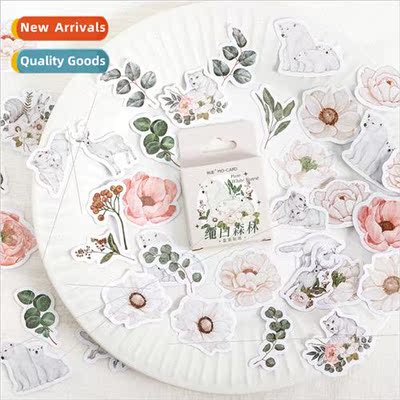 Copper plate paper boxed stickers bear ball series creative