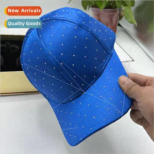 Hat womens versatile rhinestone glitter baseball cap spring