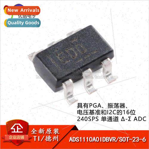 New al ADS1110A0IDBVR SOT-23-6 16-bit Analog to Digital Conv