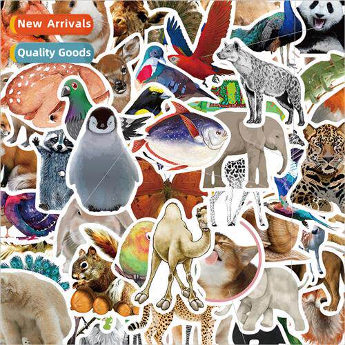 50 cartoon animals graffiti stickers decorative notebook wat
