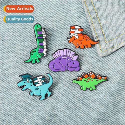 Cartoon creative cute mini dinosaur series modeling brooch p