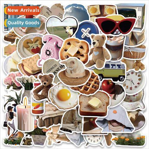 50 Korean simple ins  cartoon handbook stickers luggage lapt
