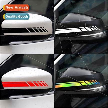 Car rearview mirror stickers modified pull flowers rain deco