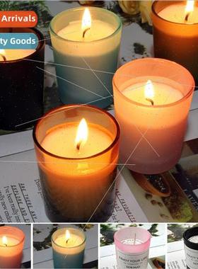 Romantic glass cup aromatherapy candles smokeless hotel birt
