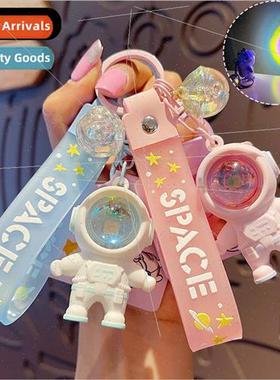 Cartoon spaceman sunset light keychain female cute creative