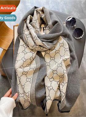 Autumn and winter new wind double C color blocking imitation