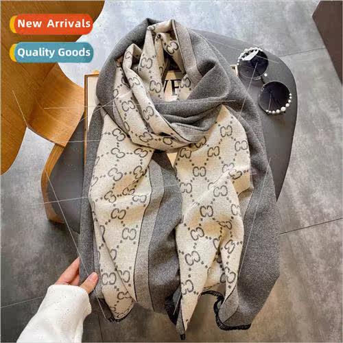 Autumn and winter new wind double C color blocking imitation