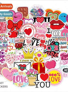 100 pcs of Valentines Day LOVE love graffiti stickers art En