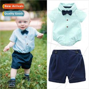 striped wrap around Boys pajama green jumpsuit sho suit