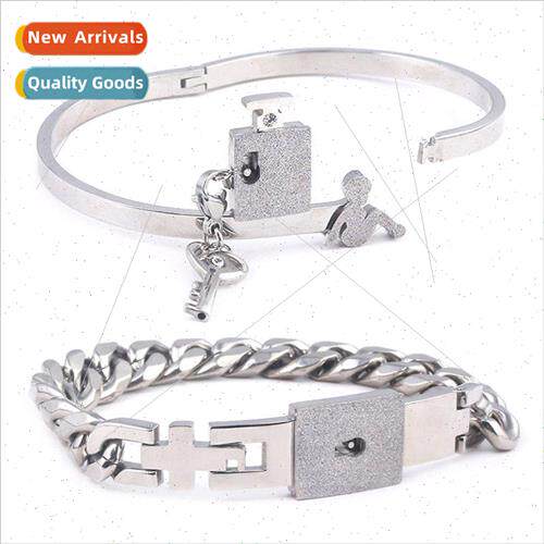 Couple concentric locks men and women titanium steel peach h