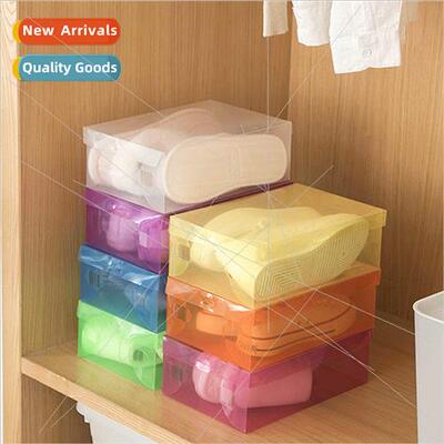 Candy Color Thickened Flip-top Plastic Shoe Box Girls Drawer