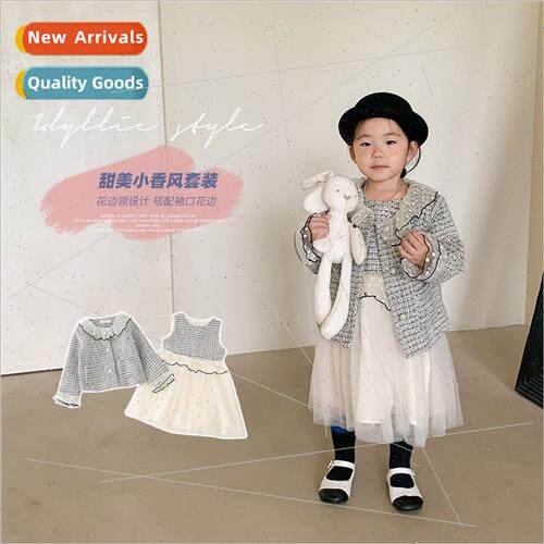 girls suit spring and fall 2022 new childrens Korean  of the