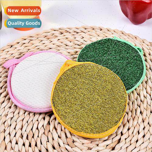Round Double ded Dish Towel Non-stick Dish Towel Cleaning Sp