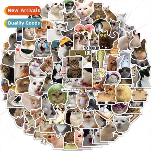 100 Cat MEME Doodle Stickers Decoration Guitar Laptop ggage