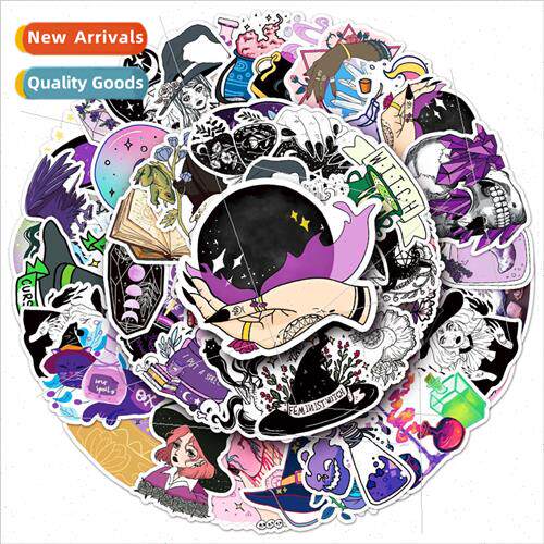 50 witch cool luggage stickers creative waterproof suitcase