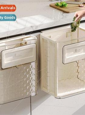 Household folding trash can wall-mounted bathroom large-capa