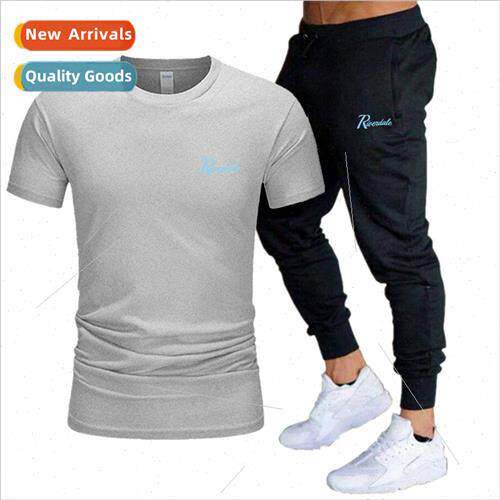 Sports Mens Printed Cotton Short Sleeve Loose Collar Casual