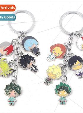 Anime  my hero academy cartoon 5 doll keychain character met