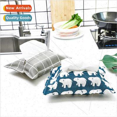 Hemp paper towel cover bag cover cotton and linen simple sma