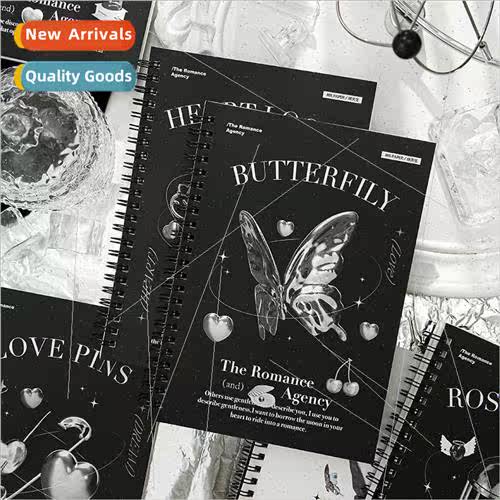 Coil book Romantic Firm Series Retro terary Butterfly Handbo