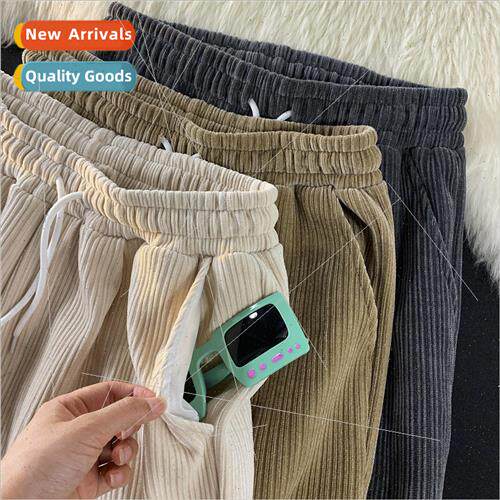 Autumn and winter corduroy pants mens fall Korean nd draping