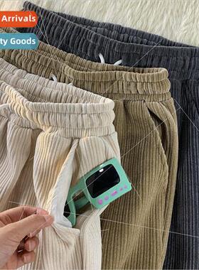 Autumn and winter corduroy pants mens fall Korean nd draping
