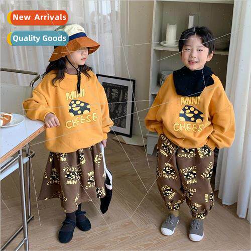 Childrens suit 2023 fall boys and girls Korean  of cheese pr