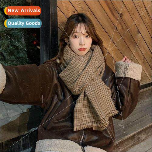Korean  of the winter chestnut-colored scarf female ins vers