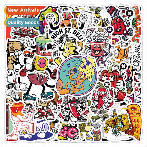 50 retro  snacks graffiti stickers personalized creative dec