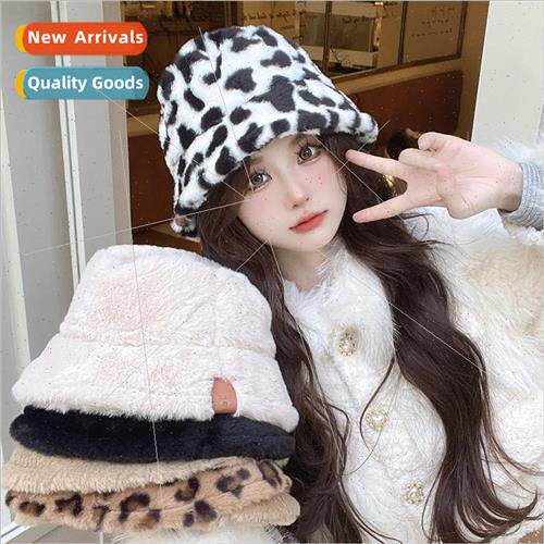 Fashion rabbit hair fisherman hat female Korean ins fall and