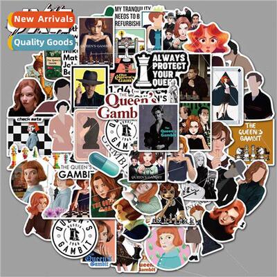 50 American drama queens chess game graffiti stickers rear w