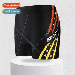 Mens Flat Front Swim Trunks Printed Com适用table Fashion Hig