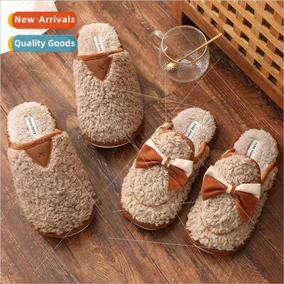 Home cotton slippers female fall and winter new warm and com