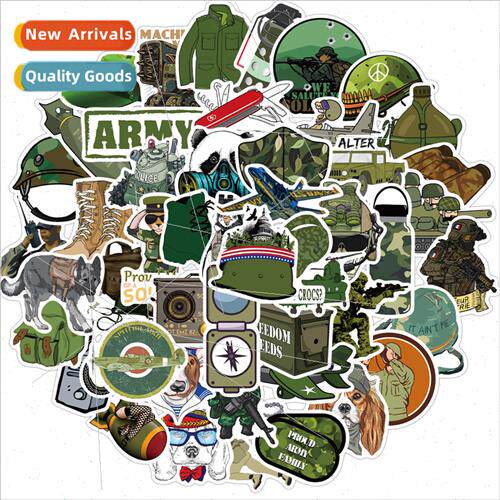 50 Military 适用ce Graffiti Stickers Luggage Motorcycle Trol