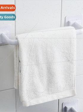 Towel rack no punch bathroom shelf wall mounted bath towel s