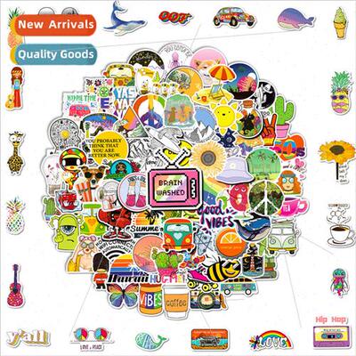 100 small size 4cm small fresh mix and match stickers scoote