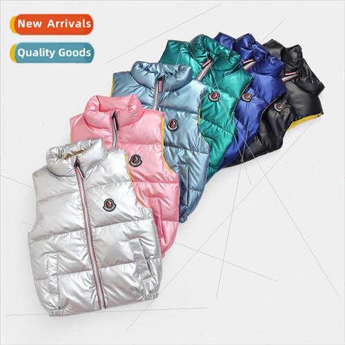 Childrens light down vest 2022 new men and women baby collar