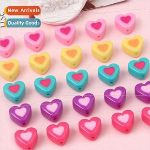 blocking love heart mple loose color beads diy acrylic