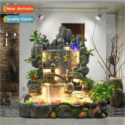 Large rockery water fountain outdoor villa garden courtyard