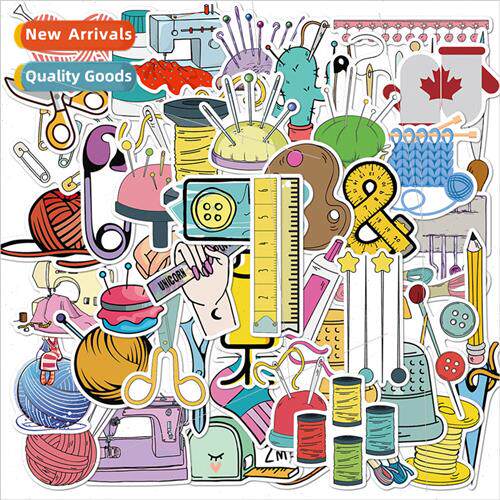 50 cartoon sewing machine material graffiti stickers luggage
