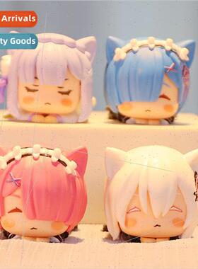 RE Otherworld Reimu cat four car ornaments PVC doll cute car