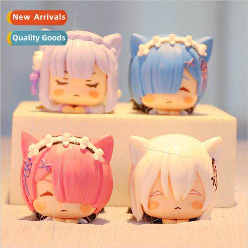 RE Otherworld Reimu cat four car ornaments PVC doll cute car