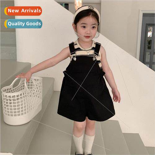 2023 Summer Korean  of the new girls black strappy shorts th