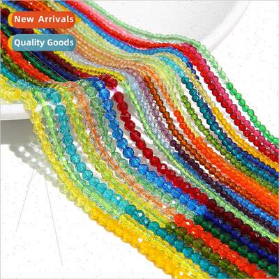 2/3mm gradient multi-color crystal lacquer globe beads loose
